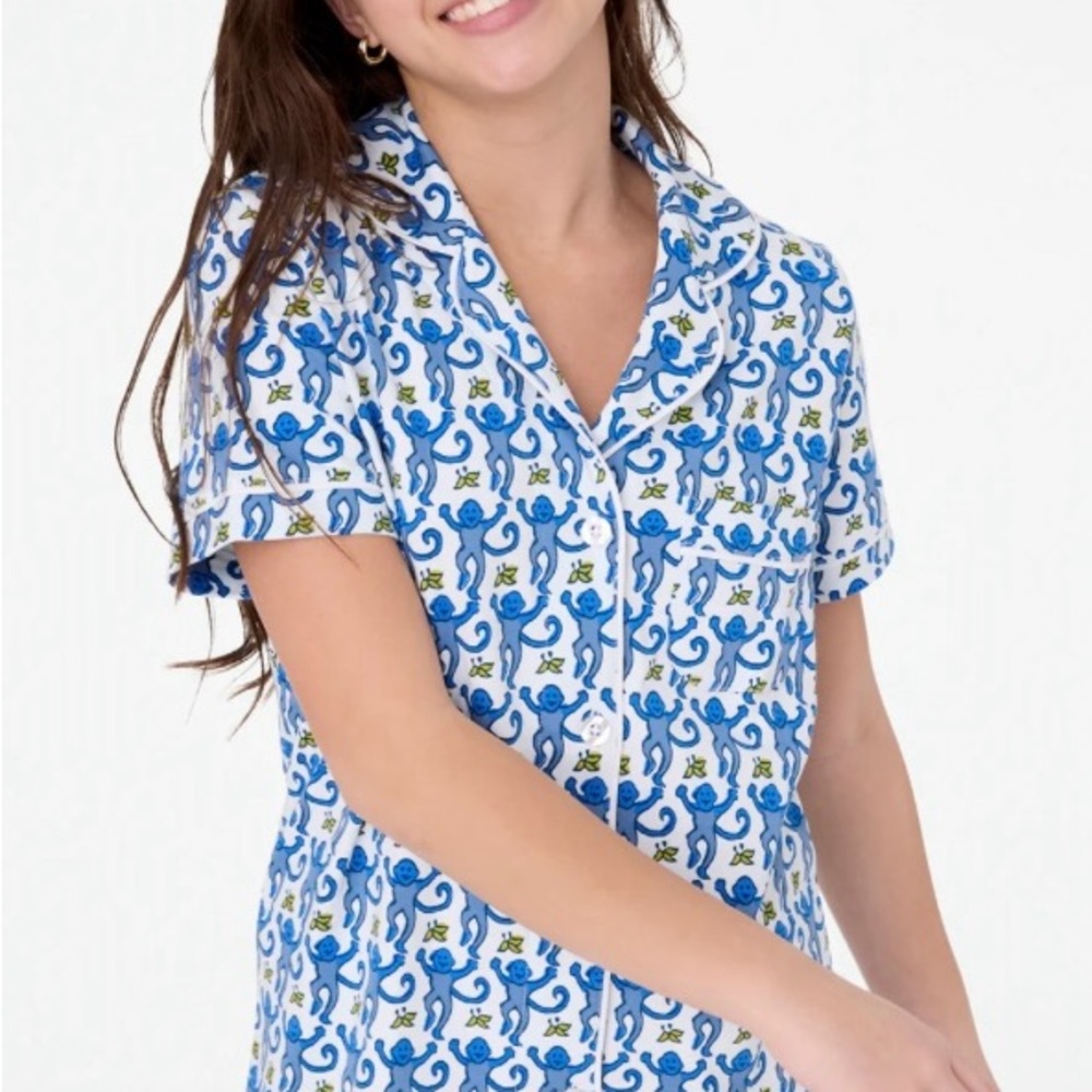 Roller Rabbit Blue and White Pajama Set